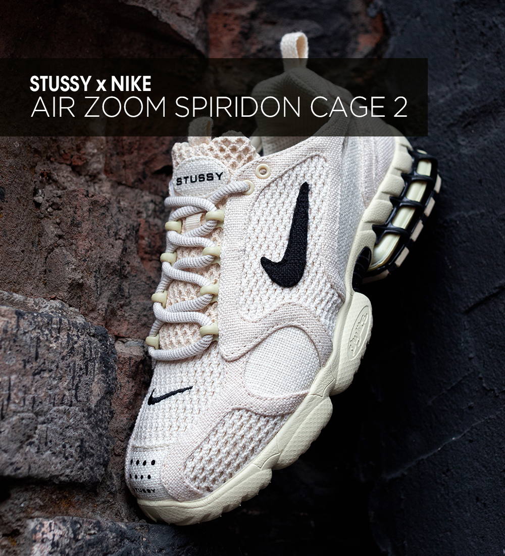 Stussy x Nike Air Zoom Spiridon Cage 2